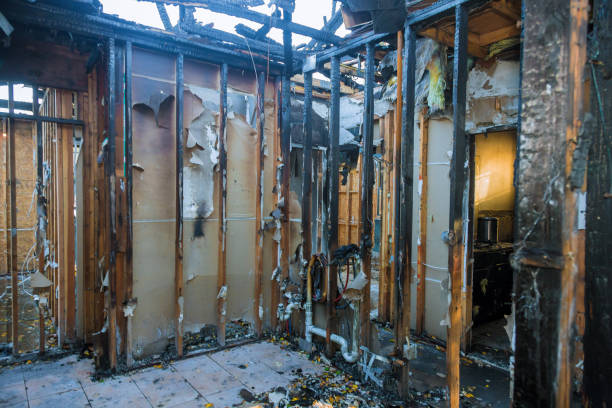 Professional Fire Damage Restoration technician working in Damascus, MD